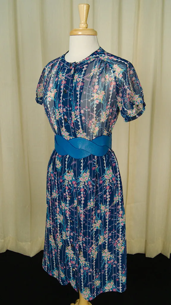 80s does 50s Sheer Shirt Dress