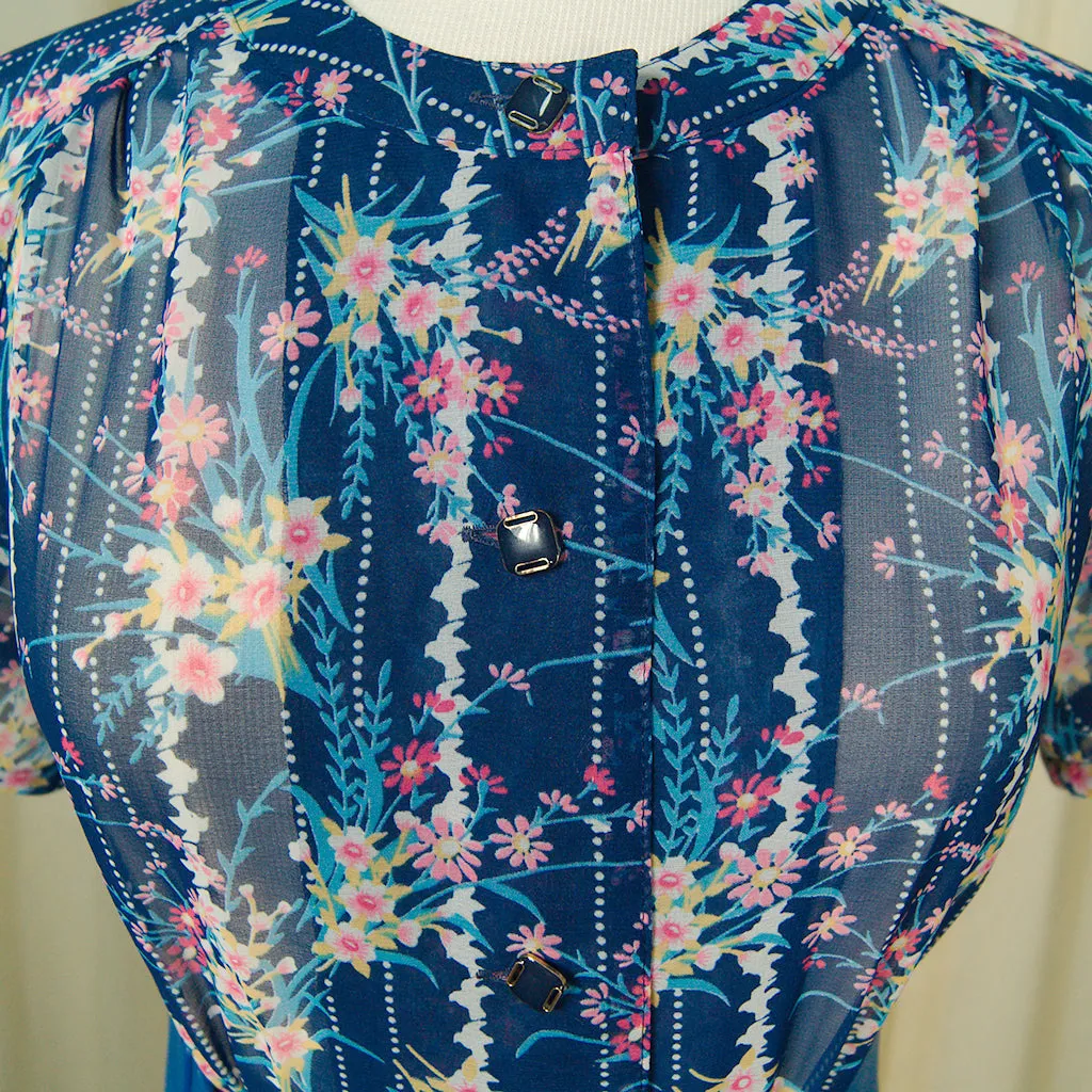 80s does 50s Sheer Shirt Dress