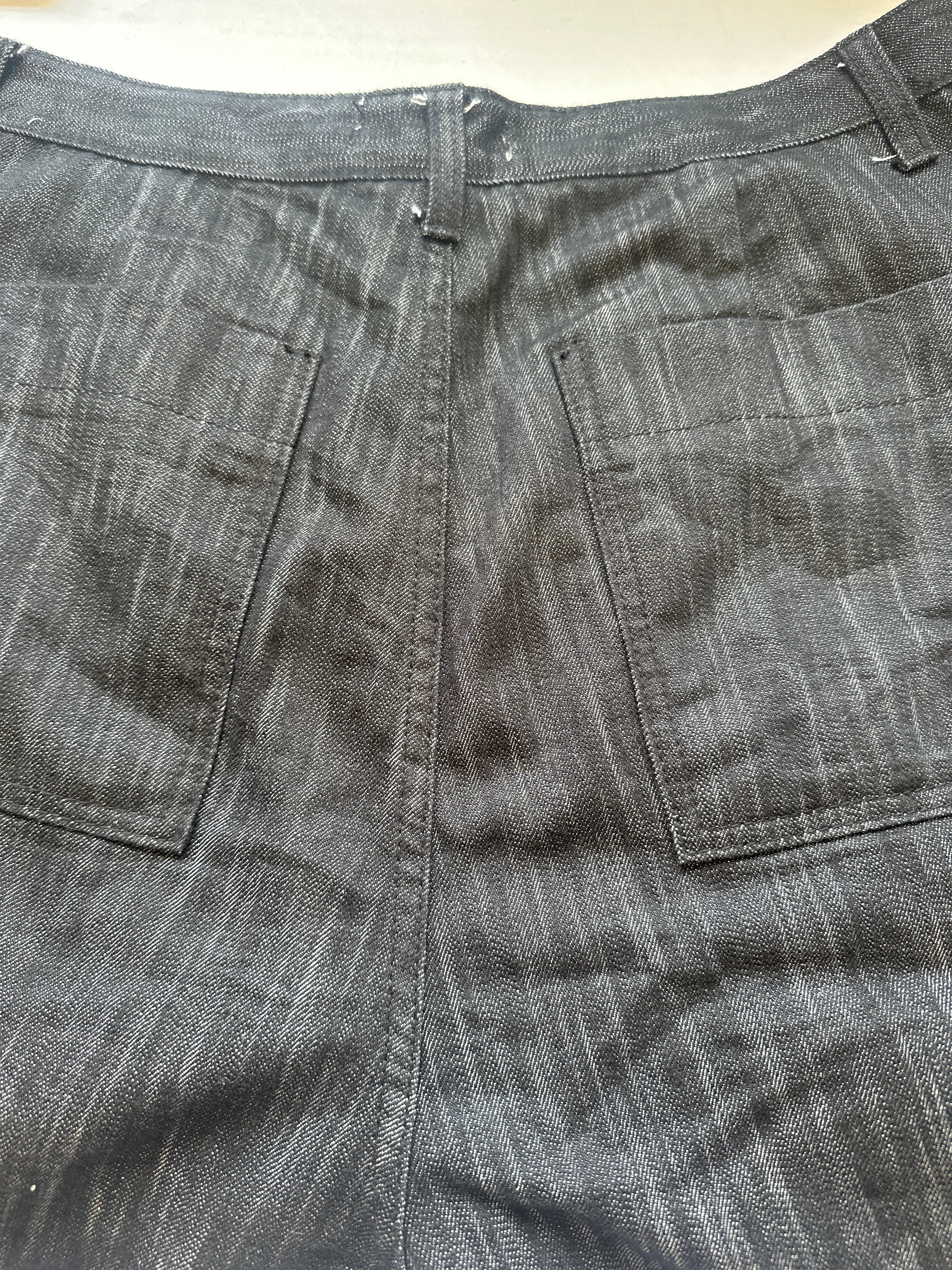 90's baggy black denim shorts