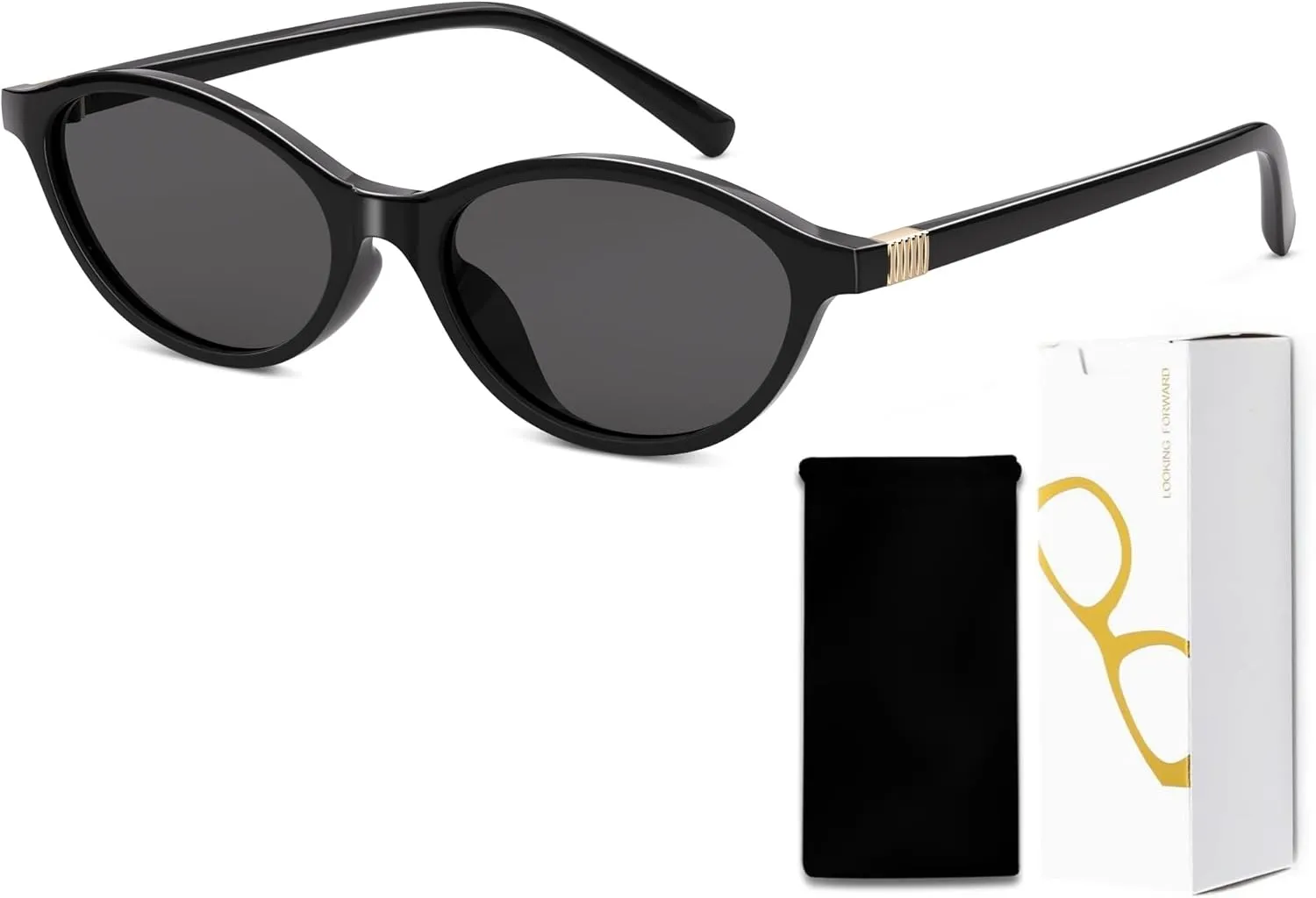 90s Retro Sunglasses for Women Oval Cat Eye Y2K Vintage Trendy Rave