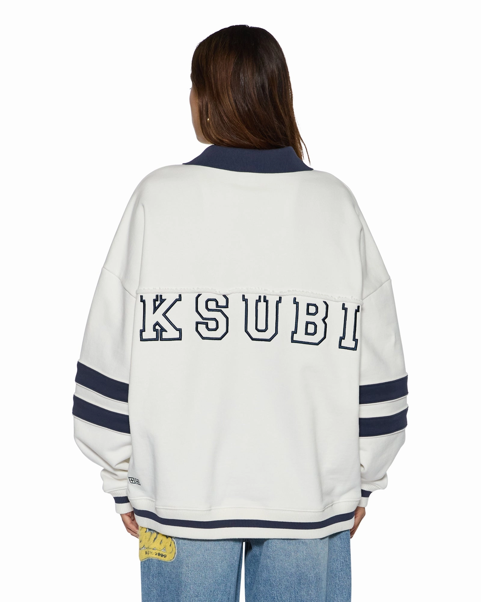 99 BOYFRIEND POLO SWEATSHIRT VINTAGE WHITE UV Protective Layer Reflective Detailing