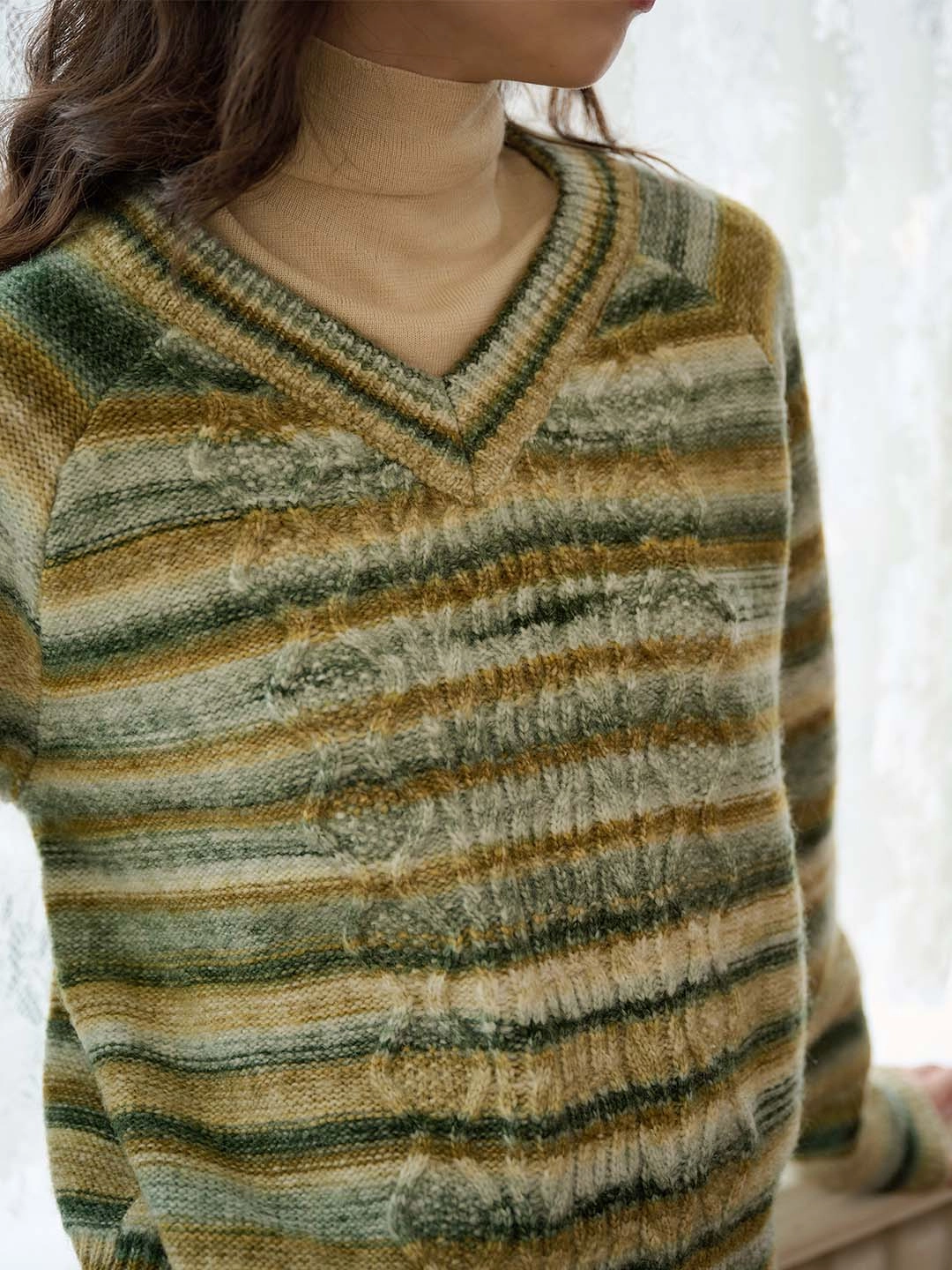 Fresh Trend ??Final Sale??Adalynn V-neck Striped Sweater