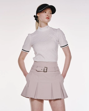 Fresh Look [Final sale] Belt pleated skirt - Beige