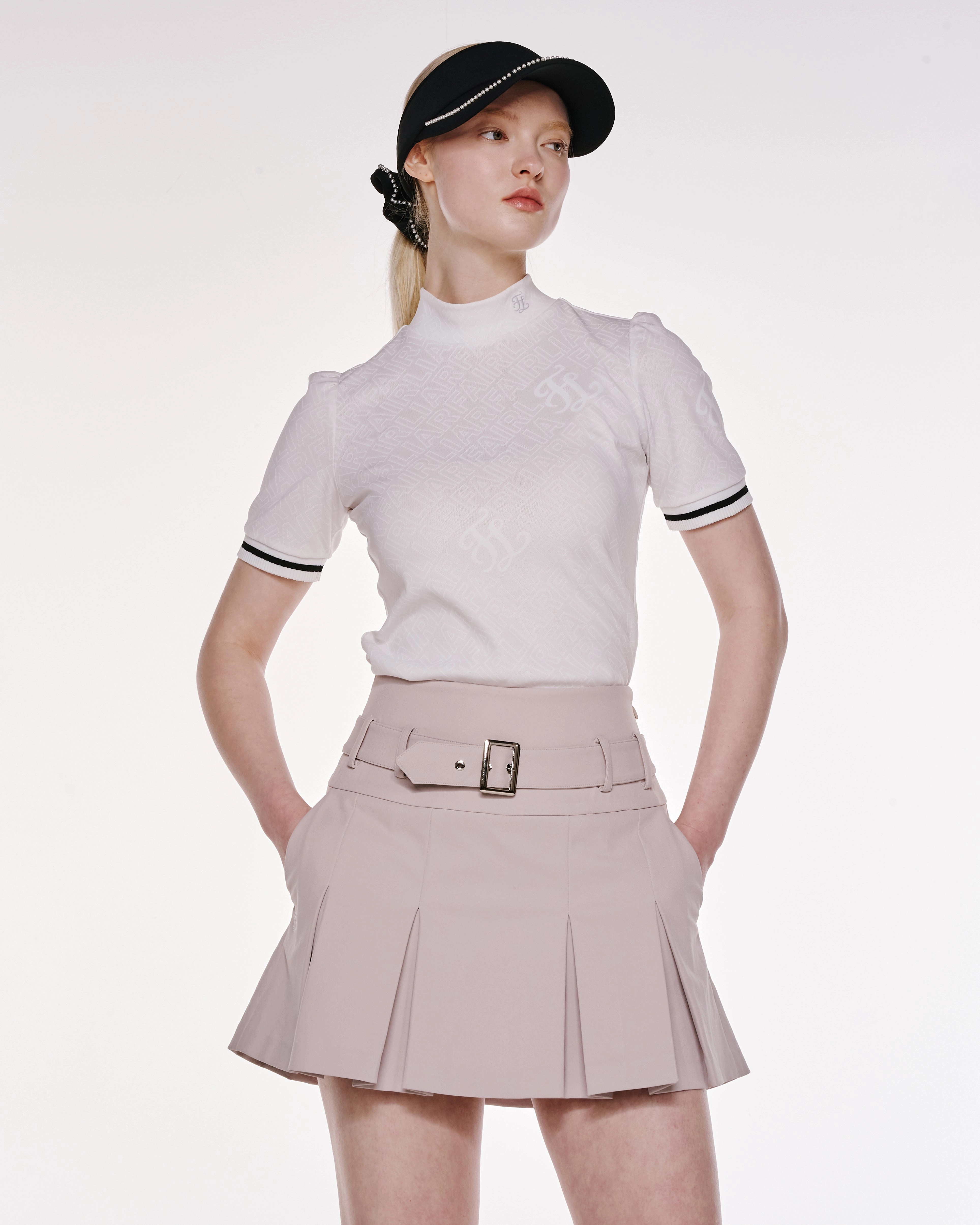 Fresh Look [Final sale] Belt pleated skirt - Beige