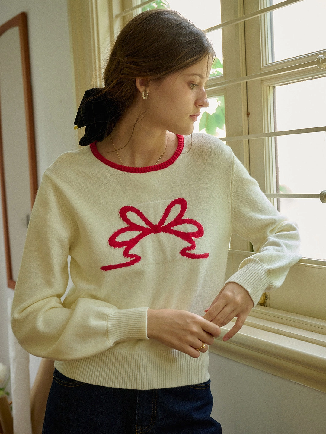??Final Sale??Minnie Round Neck Sweater Breathable Merino Wool