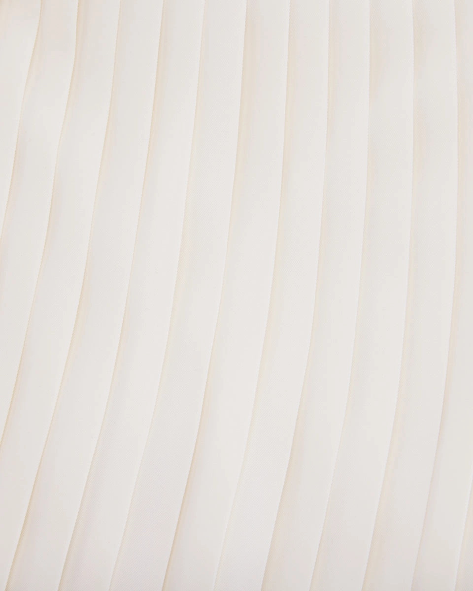 [FL signature] Silk twisted flare pleated skirt - Cream Dust Proof Fabric