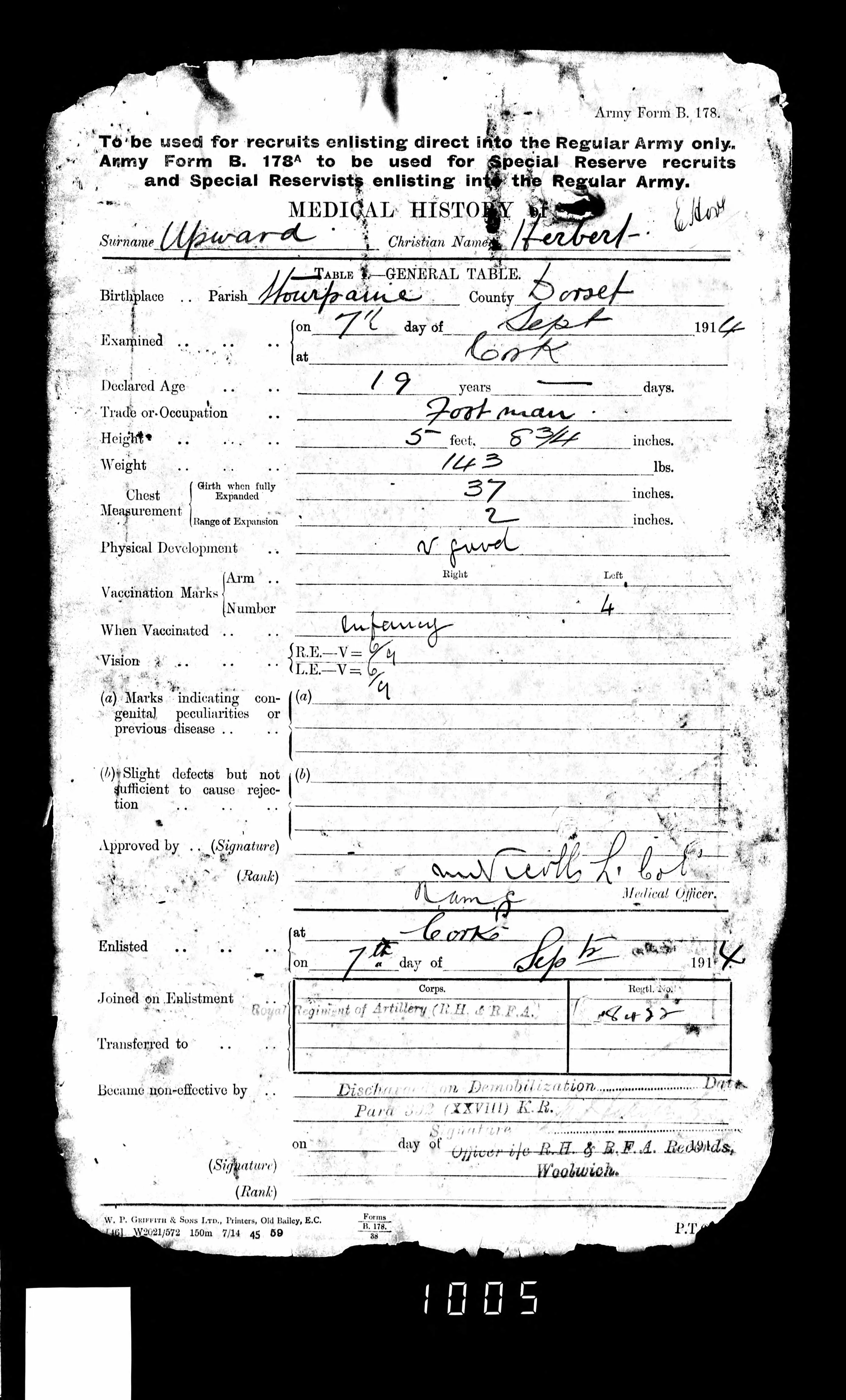 A Great War M.M. Group 18422 Corporal H. Upward of the 76th Brigade RFA