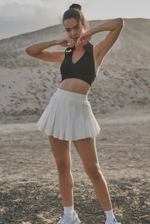 Mini length A-line Pleated Skirt