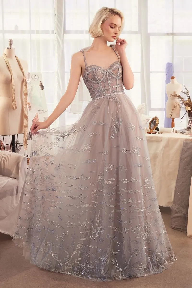 A1458 - UNDER THE SEA EMBROIDERY GOWN - Andrea & Leo Couture