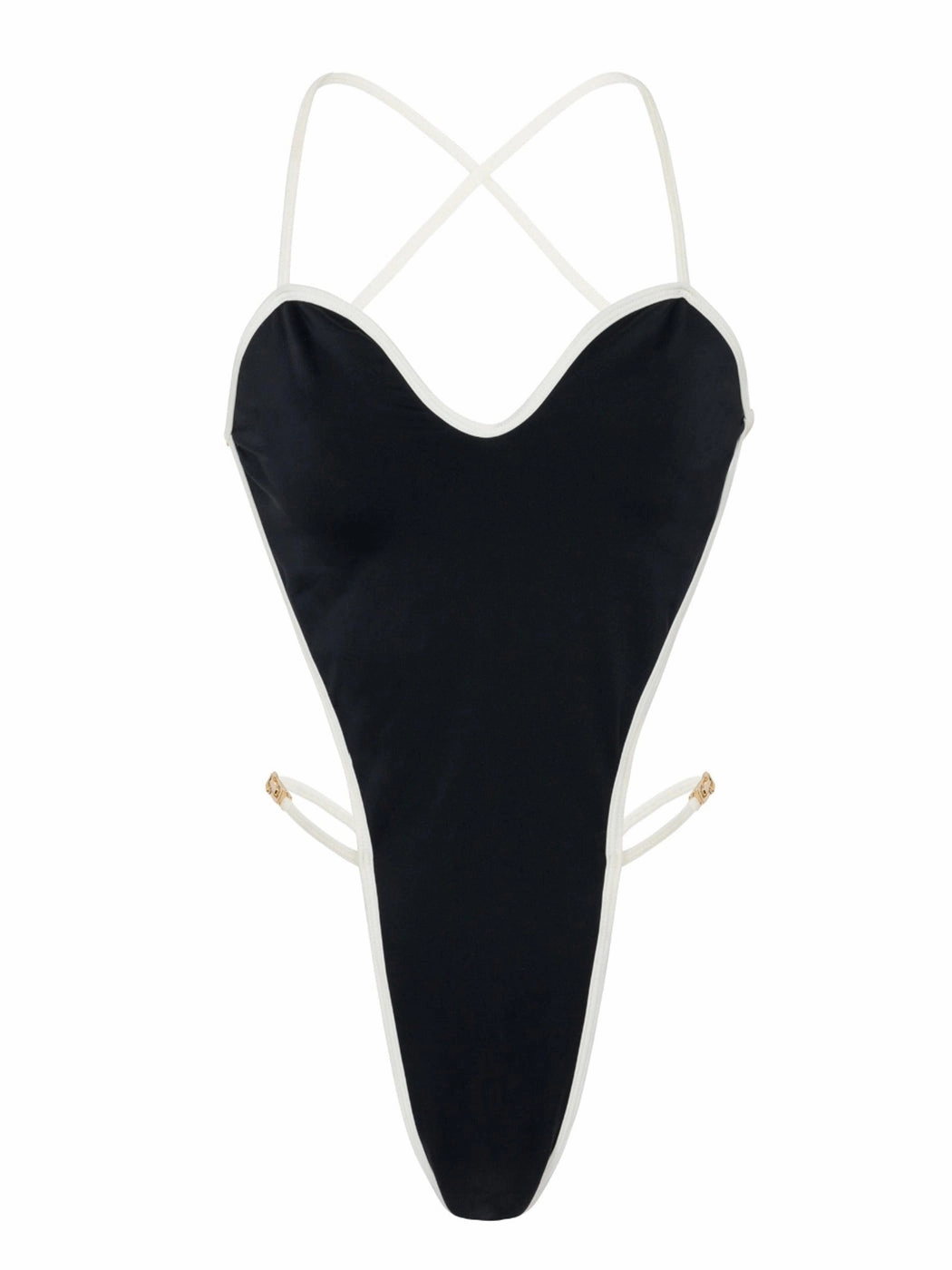 Jolie One Piece Swimsuit | Black Zero Waste Cut Pattern