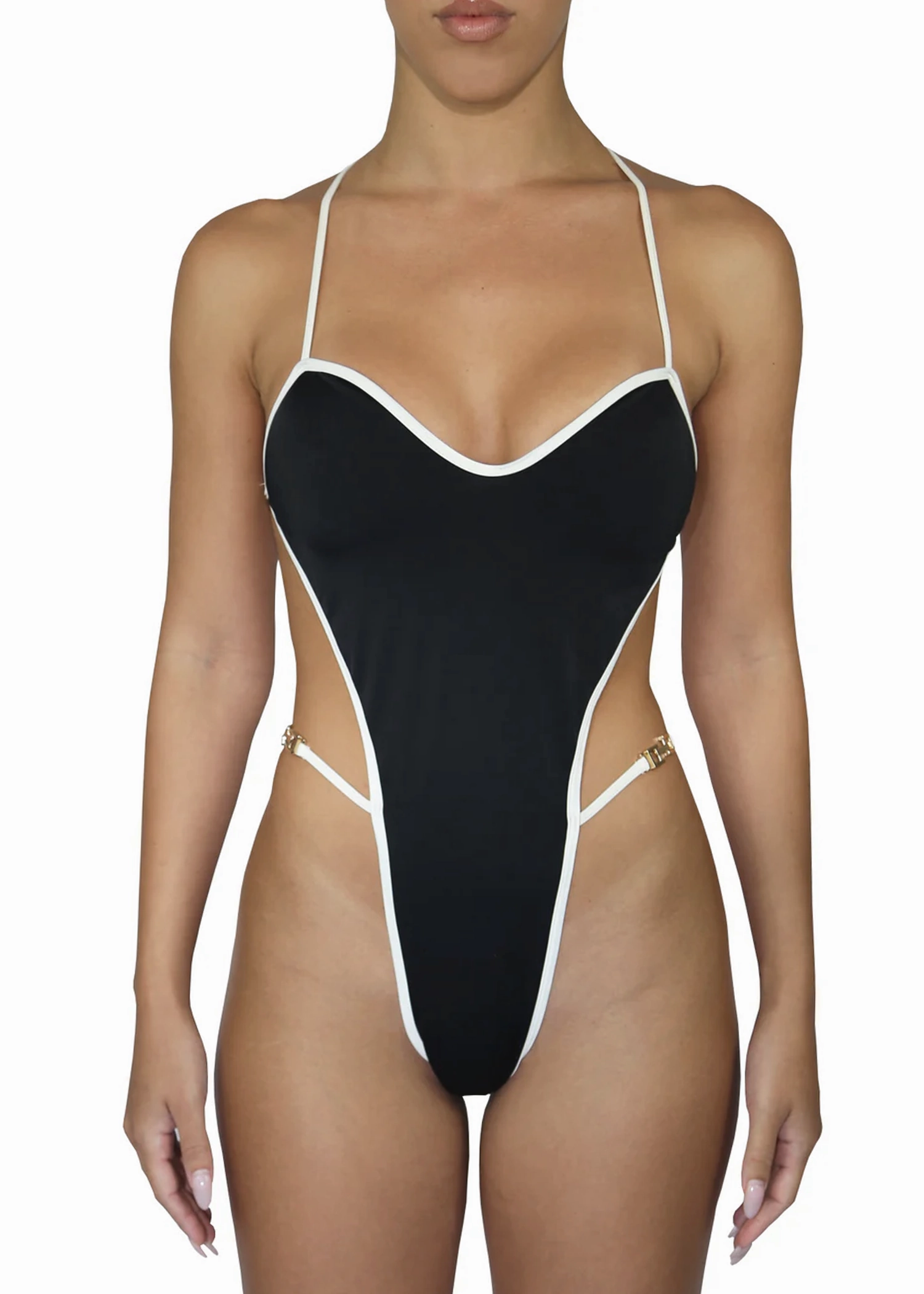 Jolie One Piece Swimsuit | Black Reinforced Stitching
