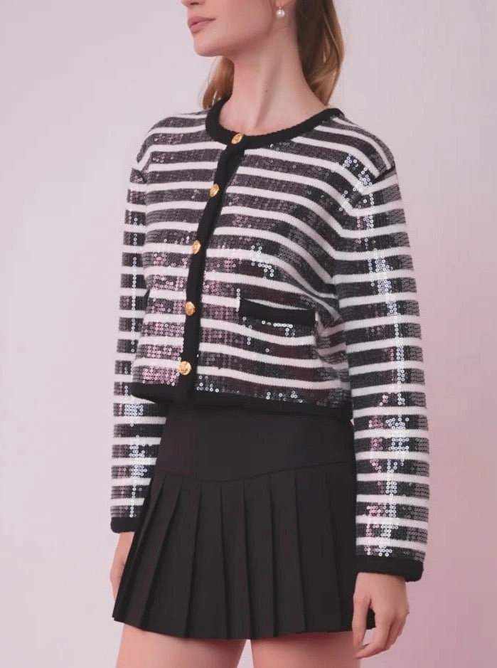Sequin Knit Cardigan Fall Vibes