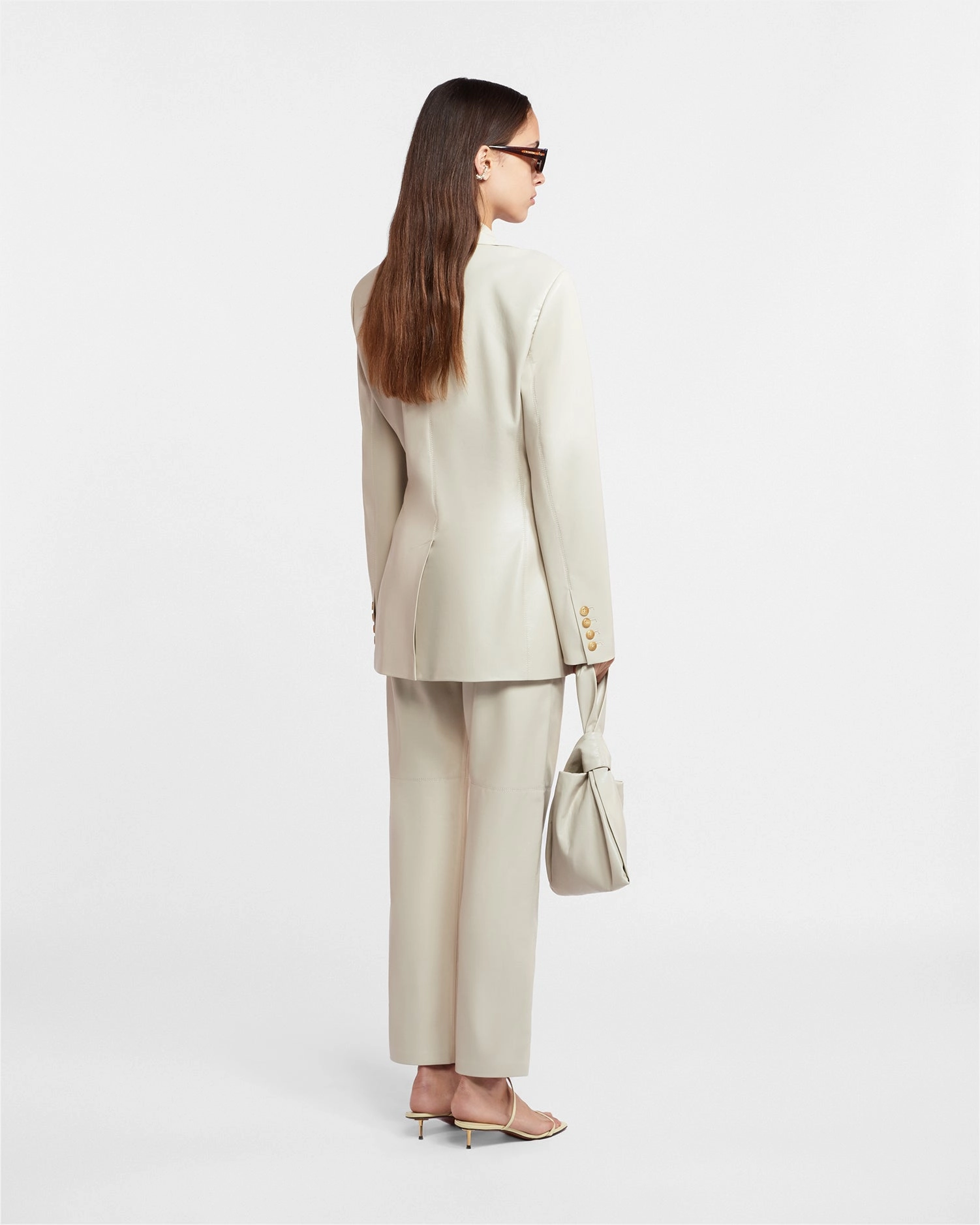 SeamlessConstruction Hathi - Okobor? Alt-Leather Blazer - Creme