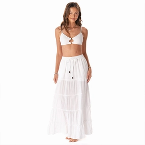 A line White Shipwrecked Maxi Skirt