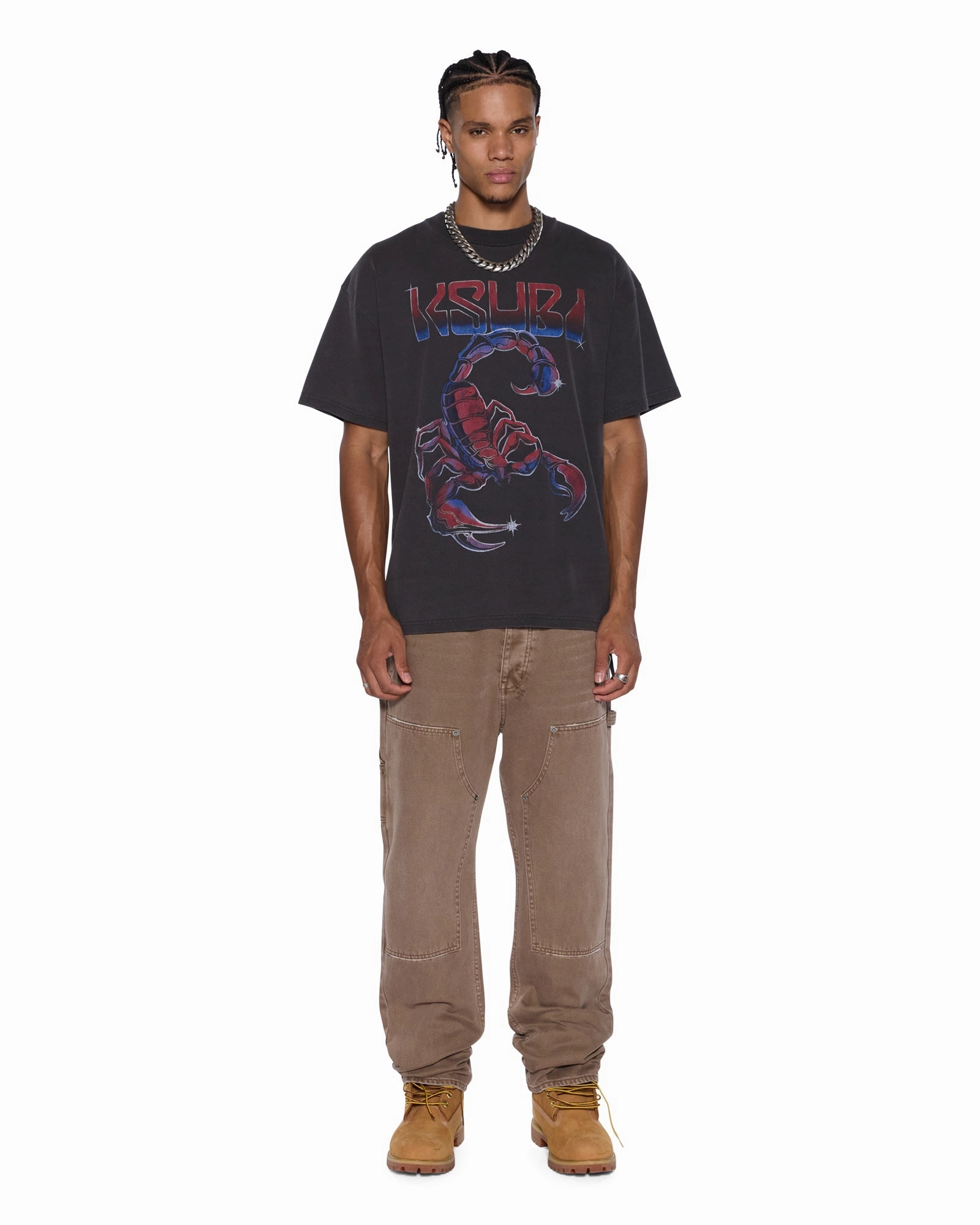Urban Fashion Look sequined details VENOM EKCESS SS TEE FADED BLACK