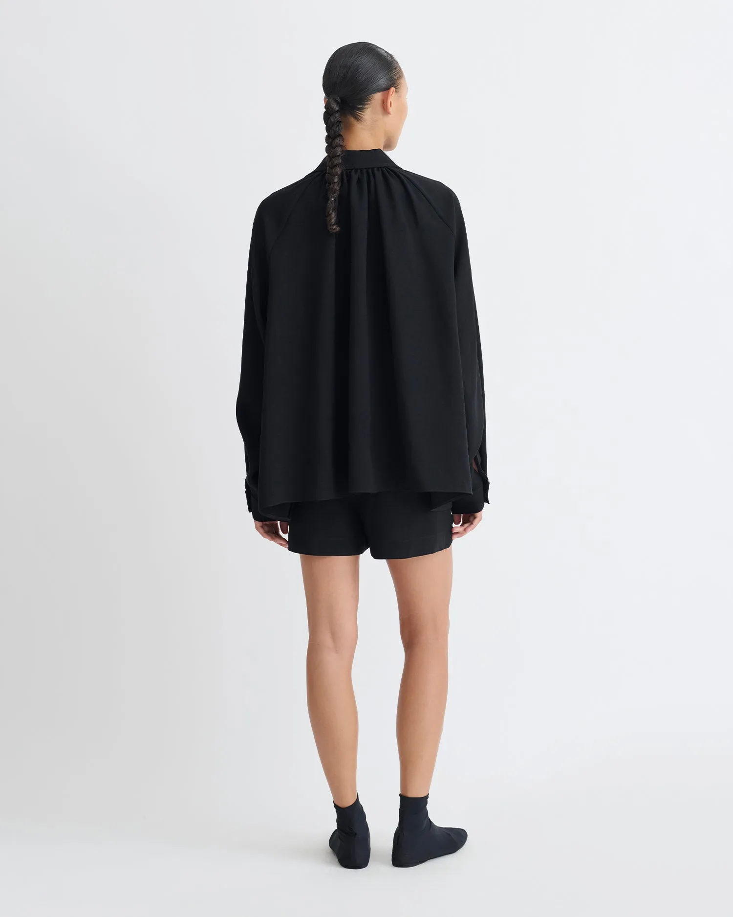 Ada - Tech Linen Shirt - Black Unisex Design Flexibility Built-In