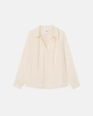 Tear Resistant Weave Ada - Tech Linen Shirt - Creme