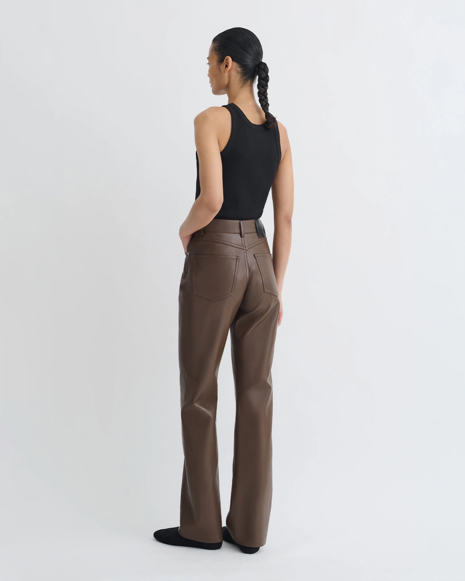 Seldes - Regenerated Leather Pants - Chocolate Layering Comfort Comfy All-Day