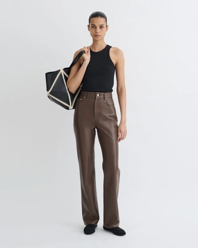 Seldes - Regenerated Leather Pants - Chocolate Timeless Comfort Wear MoistureControlLiner
