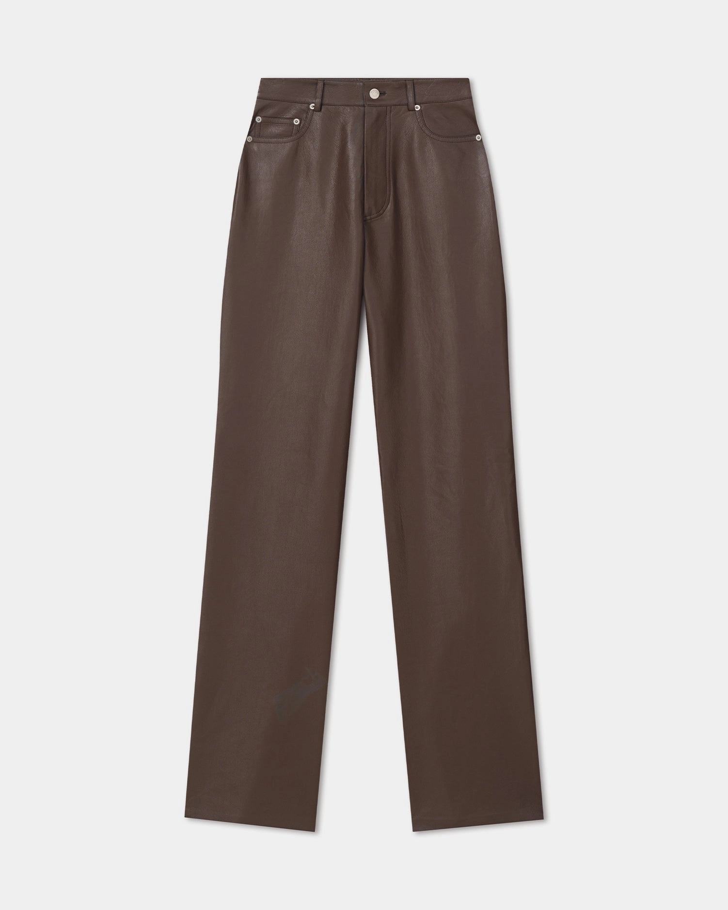 Seldes - Regenerated Leather Pants - Chocolate Basic Look StaticDissipative