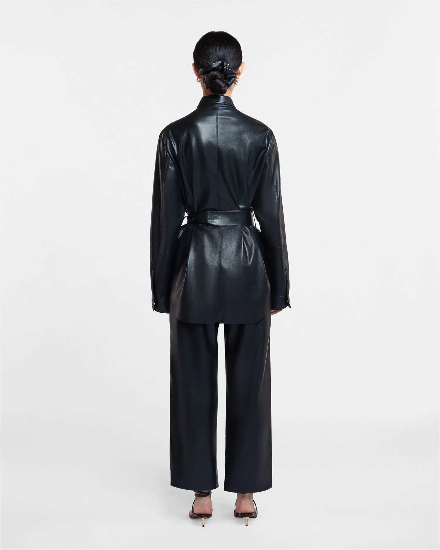 Artha - Okobor? Alt-Leather Shirt - Black Sport Ready Fit No Chafe
