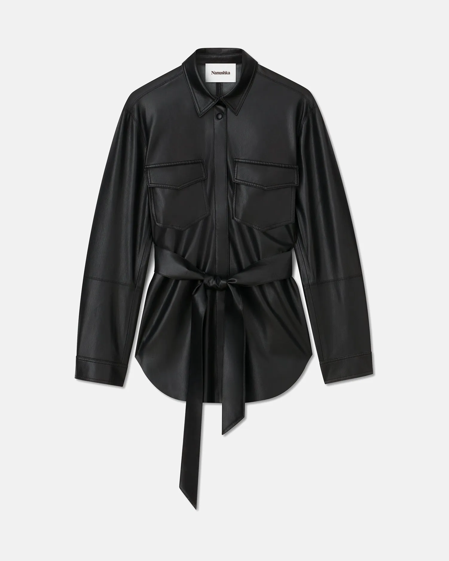 Secure Closure System Summer Ready Artha - Okobor? Alt-Leather Shirt - Black