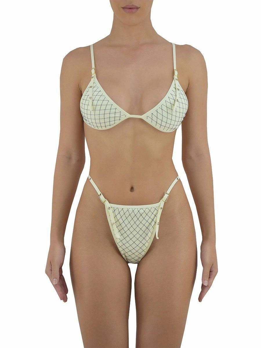 NAOMI TOP | IVORY Neutral Tone Stitching