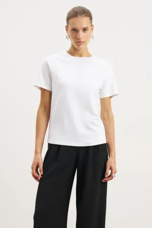 AntiOdorTreatment Reflective details Classic Regular T Shirt - White