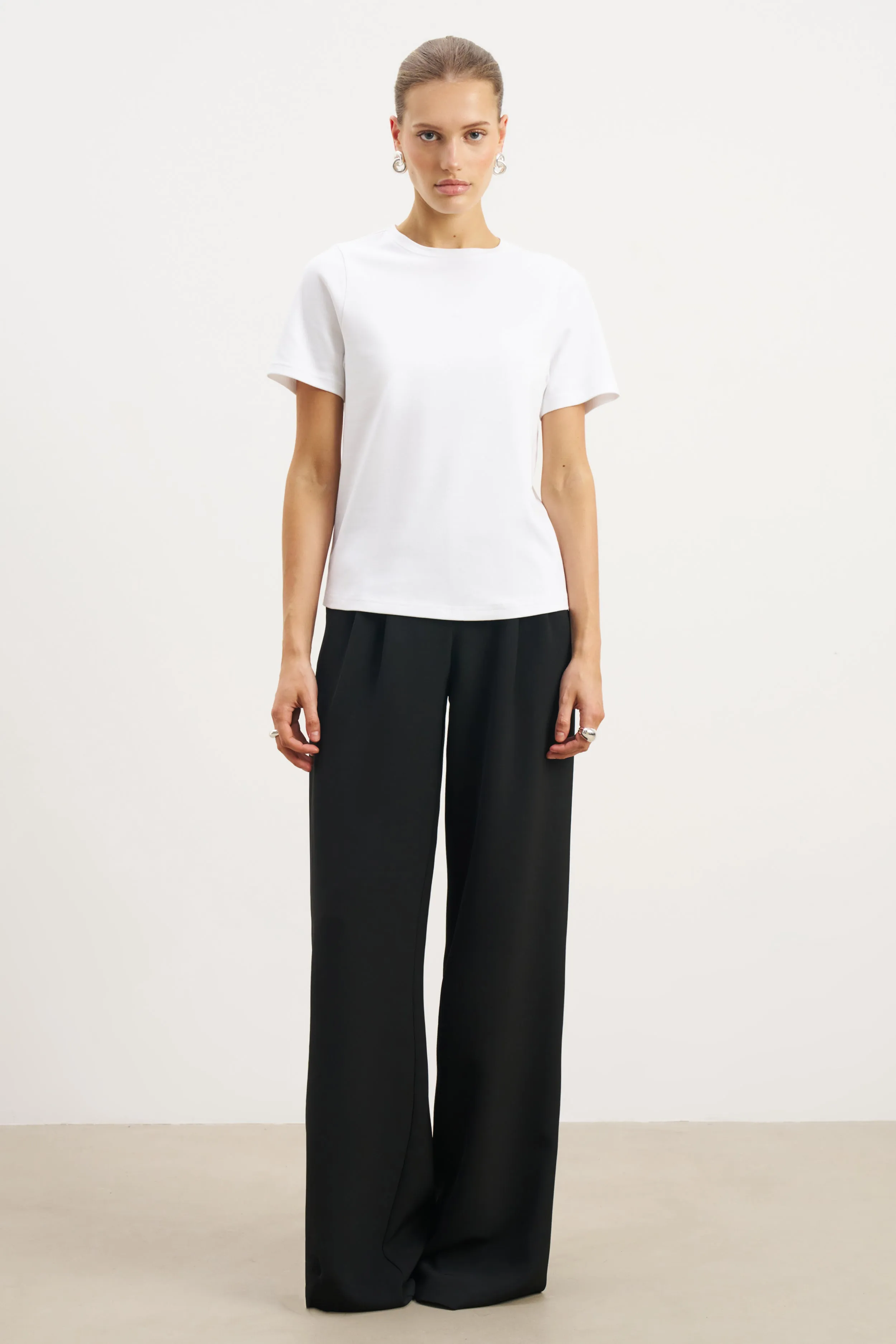 AbrasionResistant Fabric Classic Regular T Shirt - White