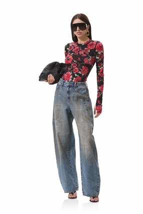 Yarn Dyed Pattern Cloth Stretch Comfort Kaylee Crochet Lace Top - Painted Roses