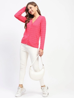 Temperature control Hypoallergenic Inner Layer Madame Coral V Neck Cardigan