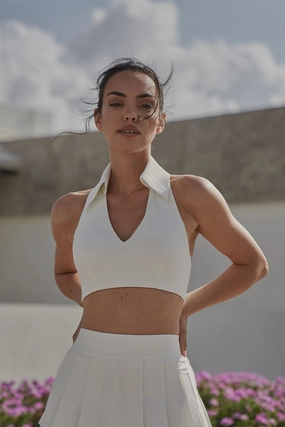 Sleeveless Polo Bra Seamless Texture