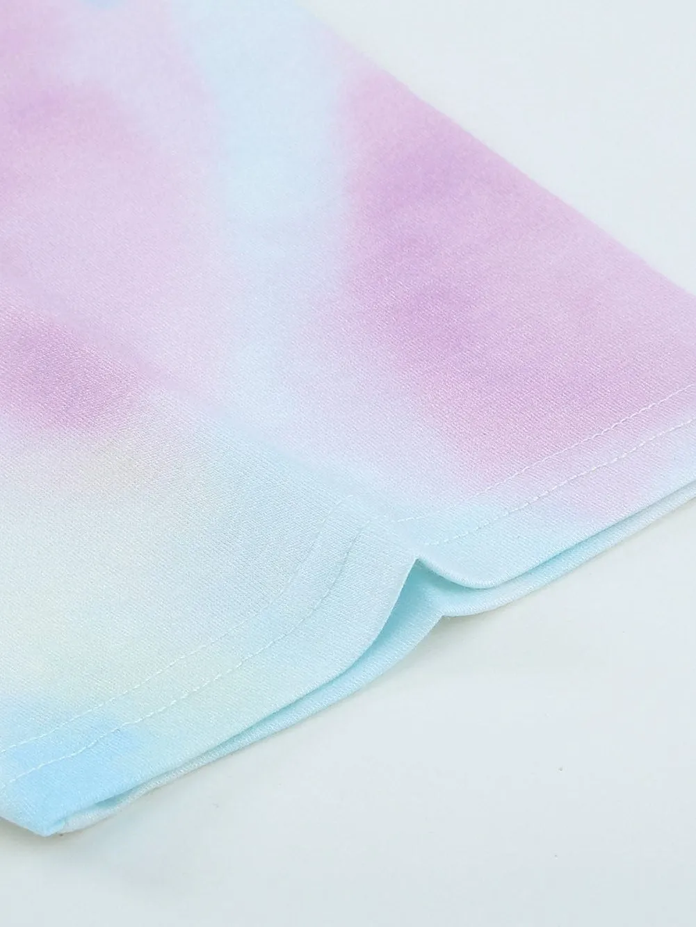 ADVENTURE AWAITS Tie-dye Print T-shirt