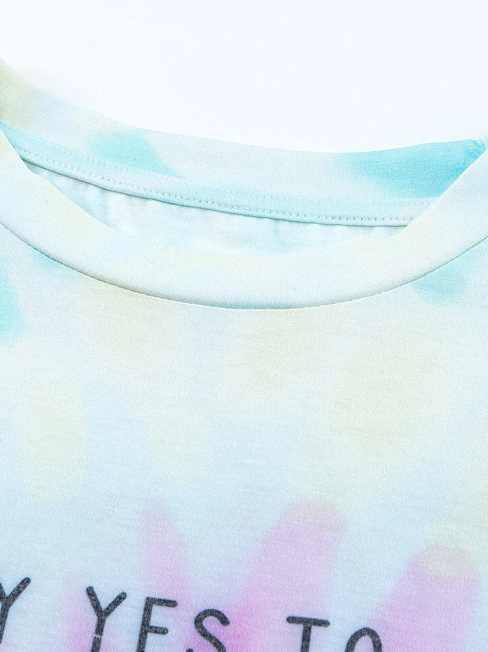 ADVENTURE AWAITS Tie-dye Print T-shirt