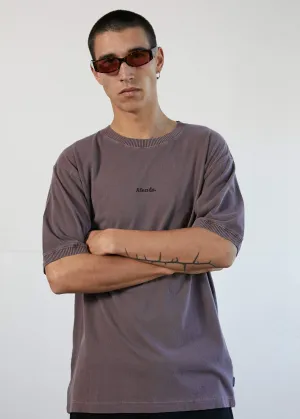 Afends Mens Seventies - Retro Fit Ringer Tee - Mulberry