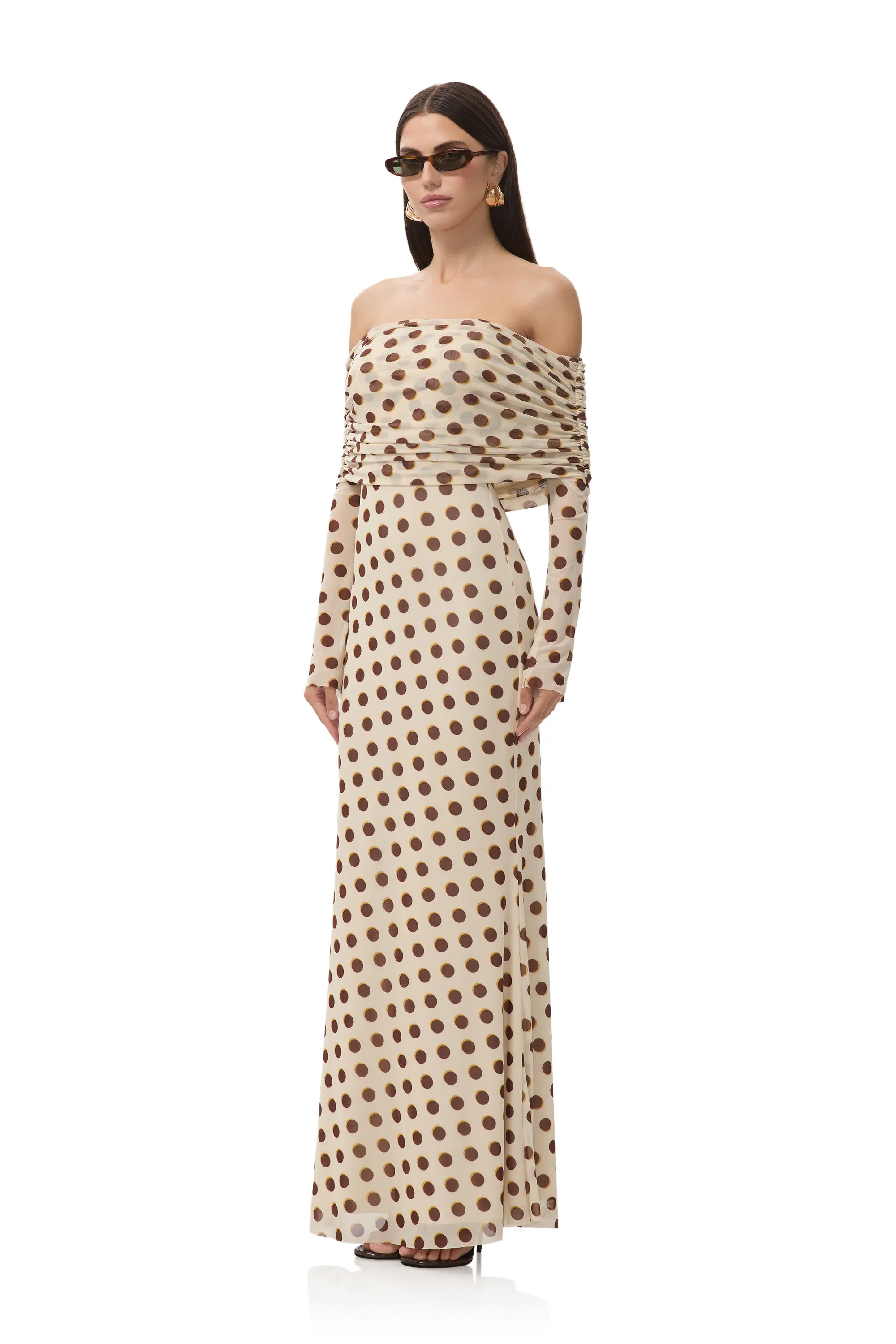 Art-Gallery Premium Look Thelma Dress - Gold Halo Dot