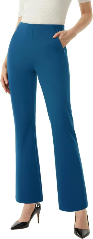 AFITNE Women’s Yoga Dress Pants High Waisted Stretchy Straight Leg Business Casual Pants with Pockets Pull On Work Slacks
