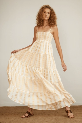 Edge Shape Country View Agata Dress Off White