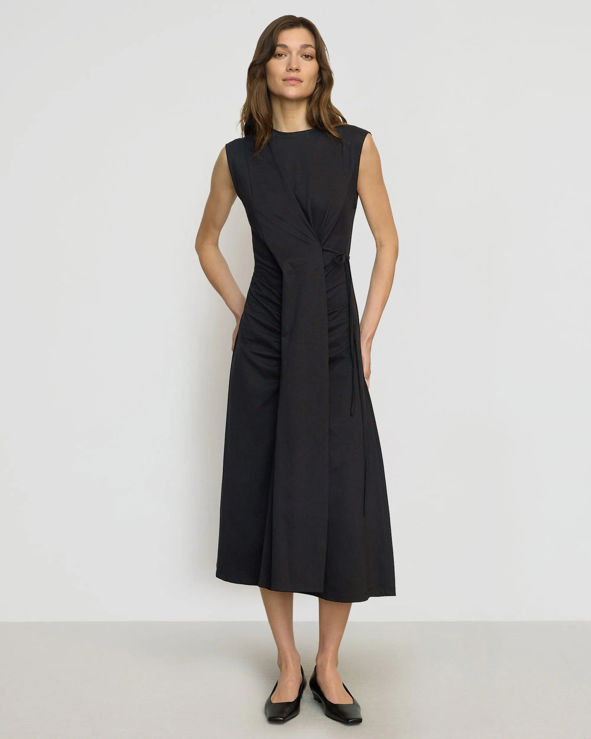 Agnes Twist-Drape Jersey Dress Flexible Style