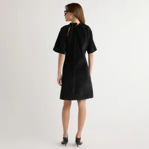 Aika Back-Tie Corduroy Mini Dress luxe feel Light Wear