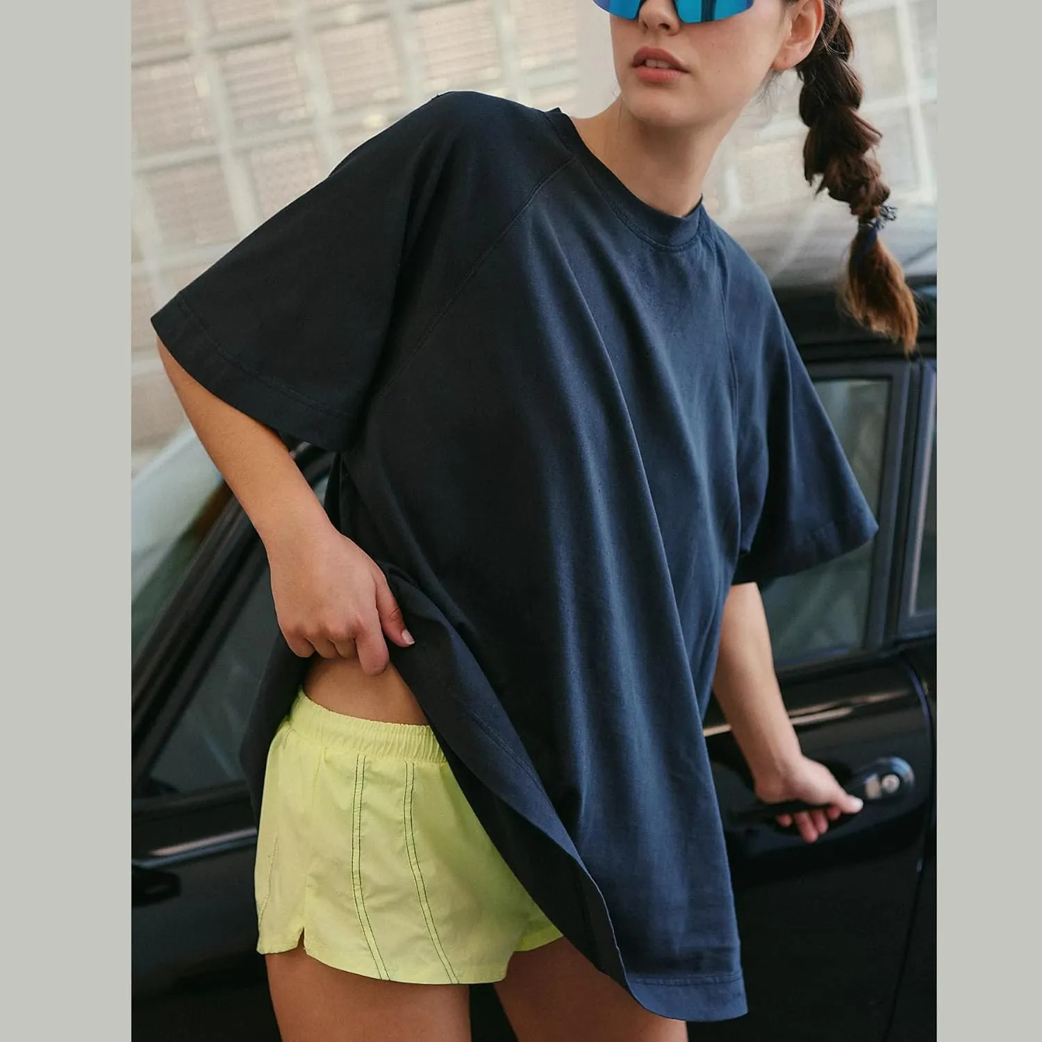 Ainangua Oversized Tshirts for Women Short Sleeve Shirt Tops Crewneck Basic Tees Summer Casual Blouses Trendy Outfits