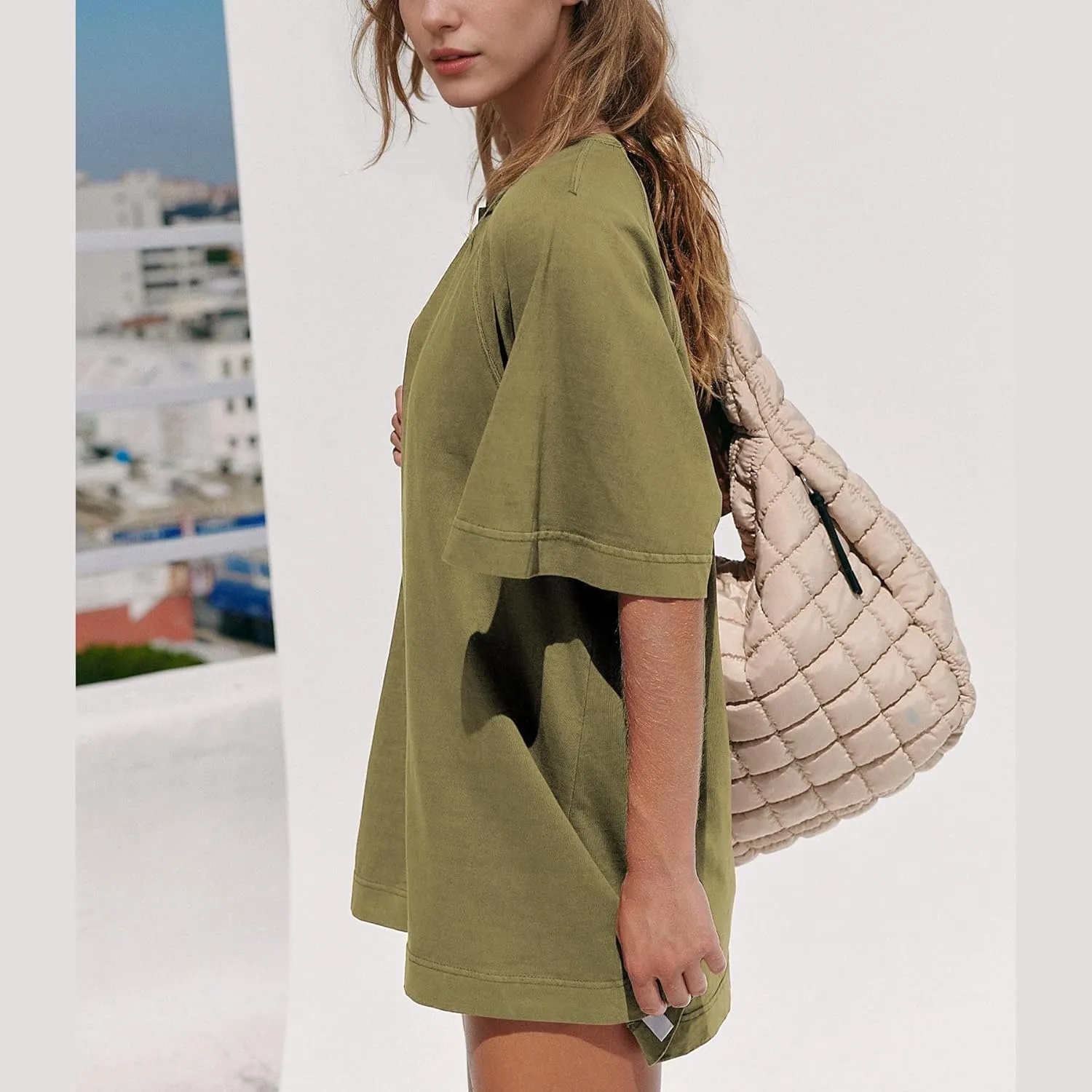 Ainangua Oversized Tshirts for Women Short Sleeve Shirt Tops Crewneck Basic Tees Summer Casual Blouses Trendy Outfits