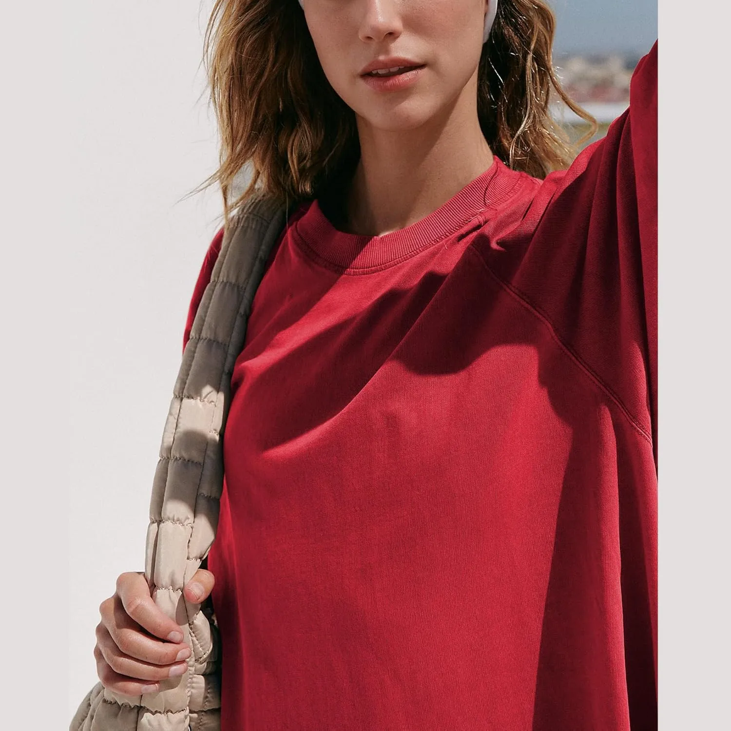 Ainangua Oversized Tshirts for Women Short Sleeve Shirt Tops Crewneck Basic Tees Summer Casual Blouses Trendy Outfits