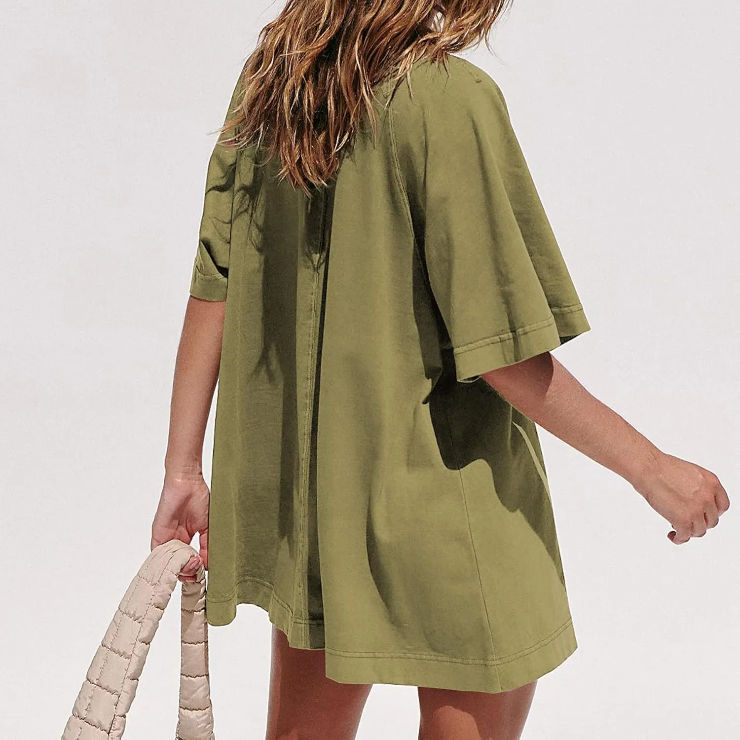 Ainangua Oversized Tshirts for Women Short Sleeve Shirt Tops Crewneck Basic Tees Summer Casual Blouses Trendy Outfits
