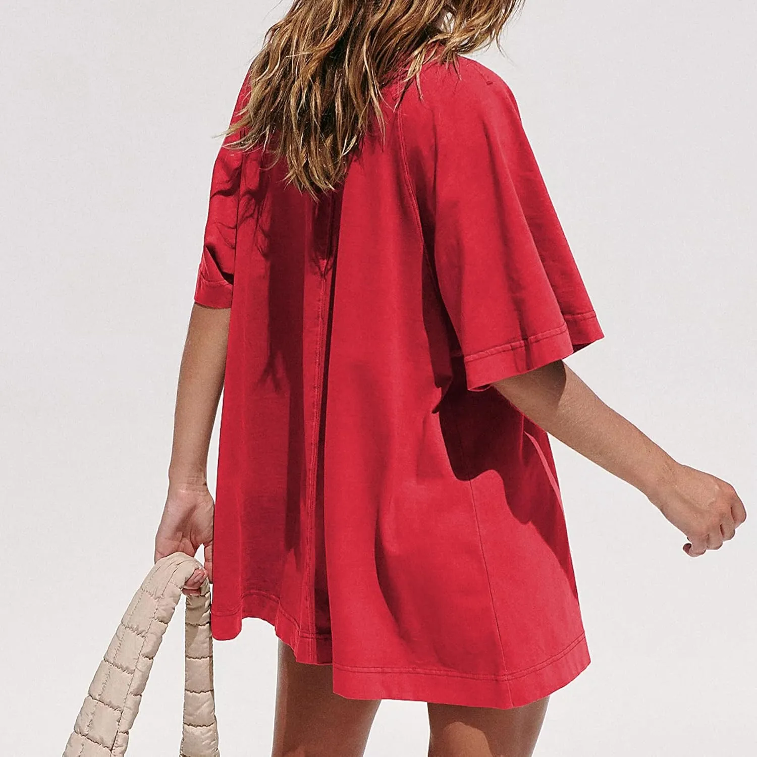 Ainangua Oversized Tshirts for Women Short Sleeve Shirt Tops Crewneck Basic Tees Summer Casual Blouses Trendy Outfits
