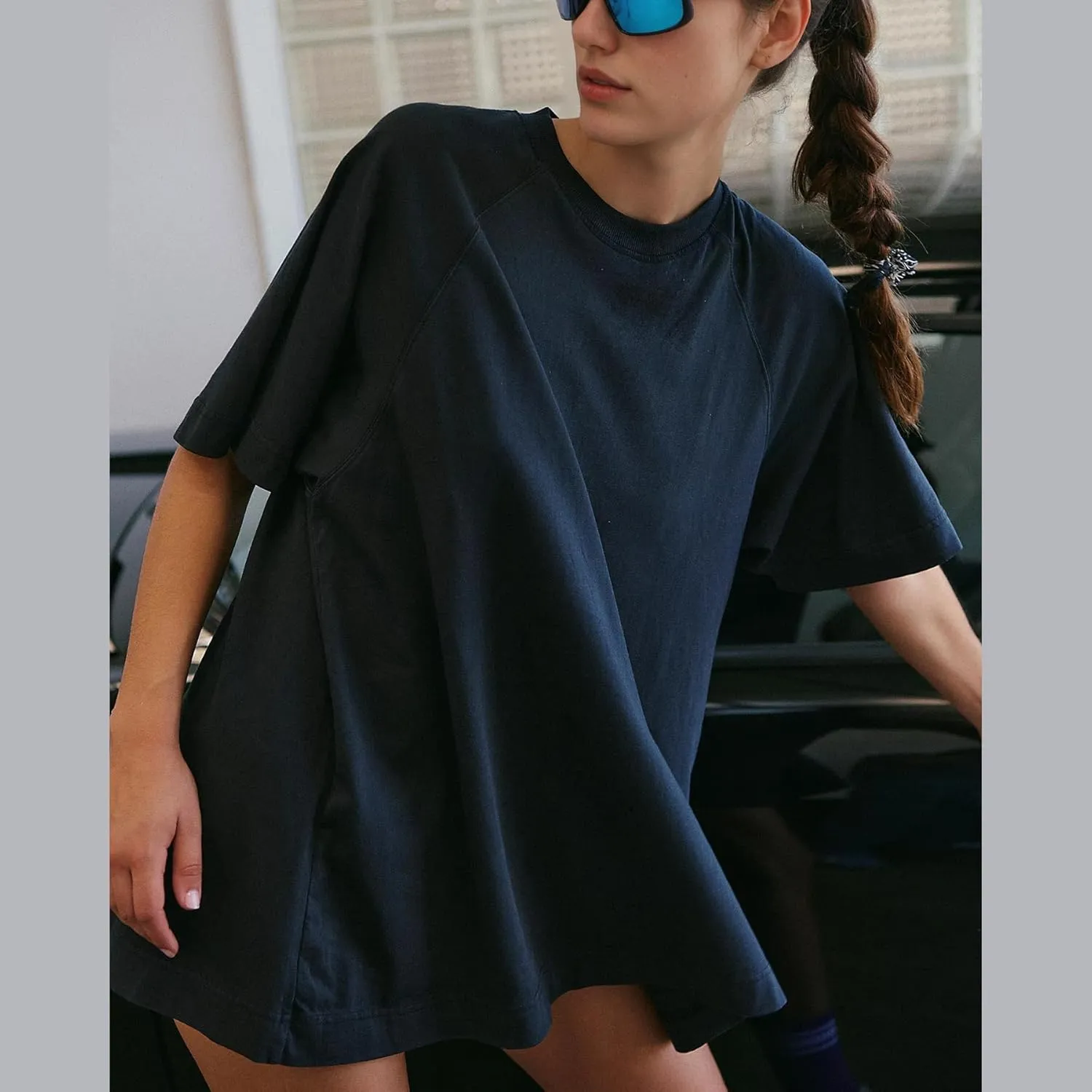 Ainangua Oversized Tshirts for Women Short Sleeve Shirt Tops Crewneck Basic Tees Summer Casual Blouses Trendy Outfits