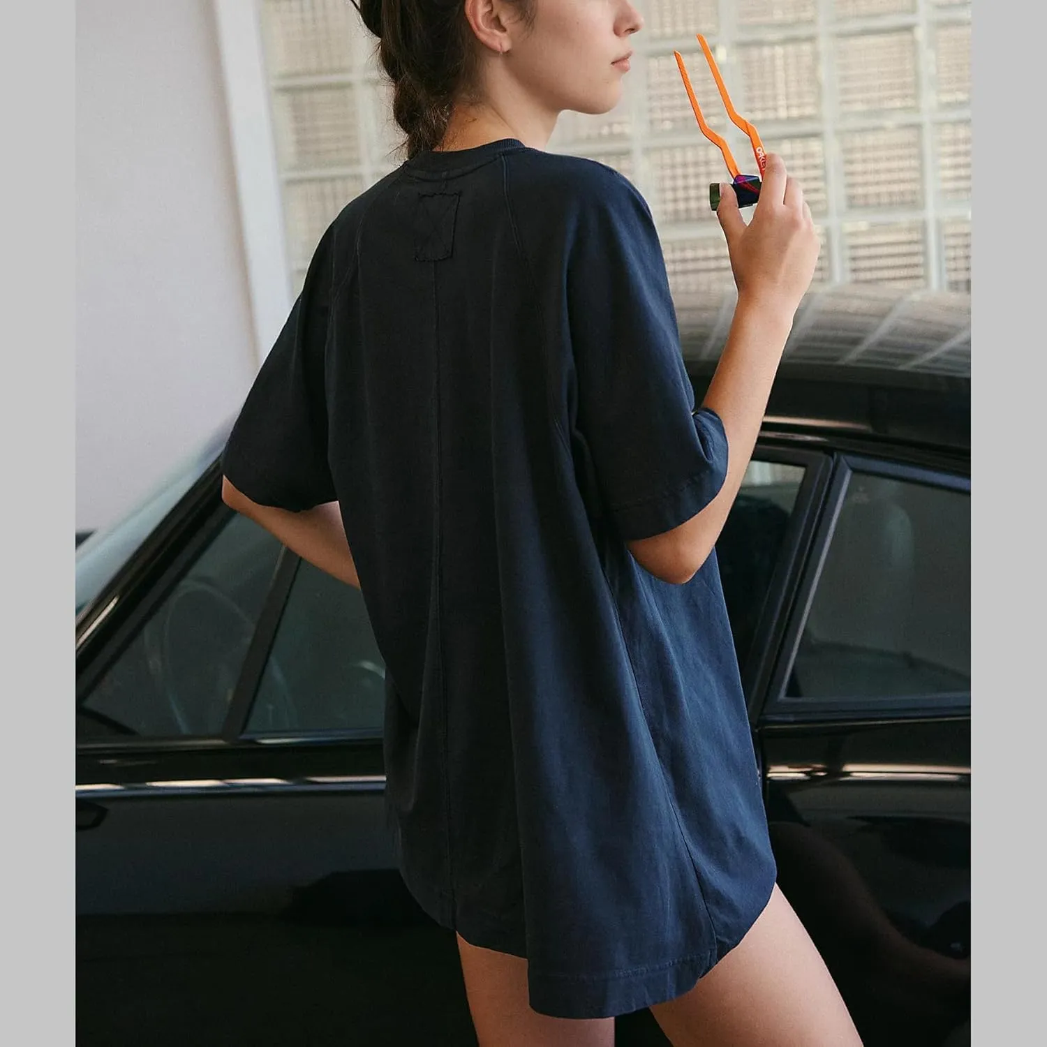 Ainangua Oversized Tshirts for Women Short Sleeve Shirt Tops Crewneck Basic Tees Summer Casual Blouses Trendy Outfits