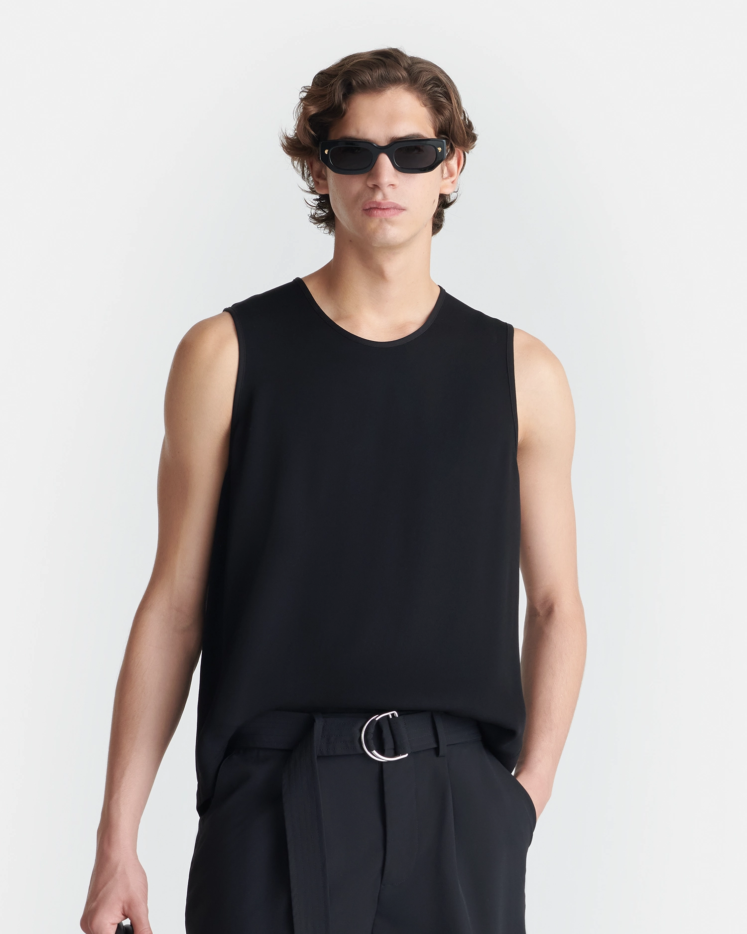 ComfortStretch Kobee - Georgette Tank Top - Black