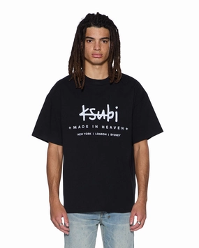 PLATED EKCESS SS TEE JET BLACK Layered Hem Design