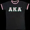 AKA Satin Letter Ringer Tee